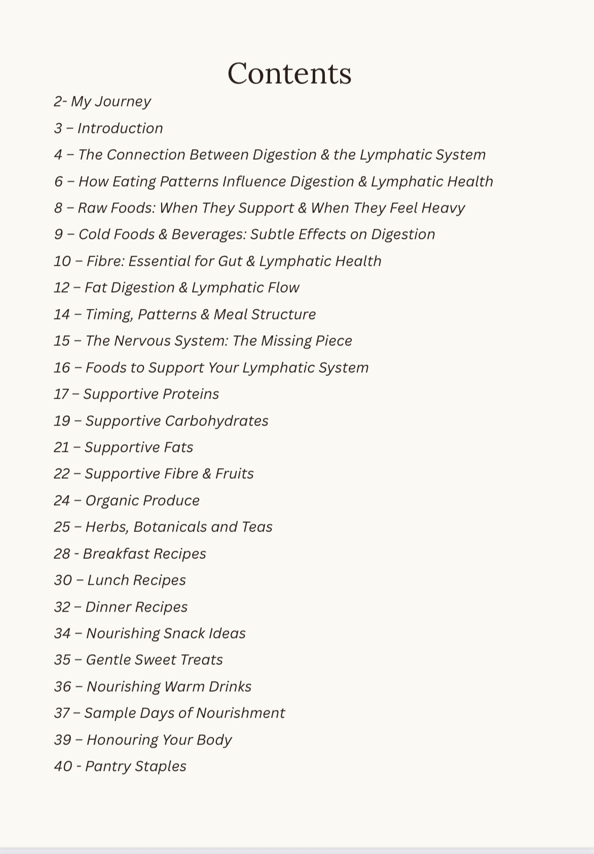 A Lymph-Nourishing Guide