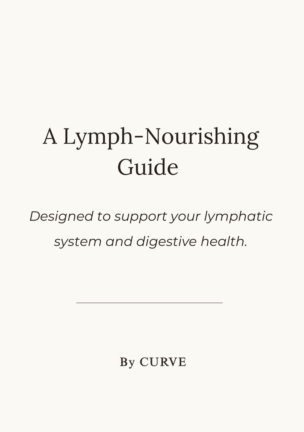 A Lymph-Nourishing Guide