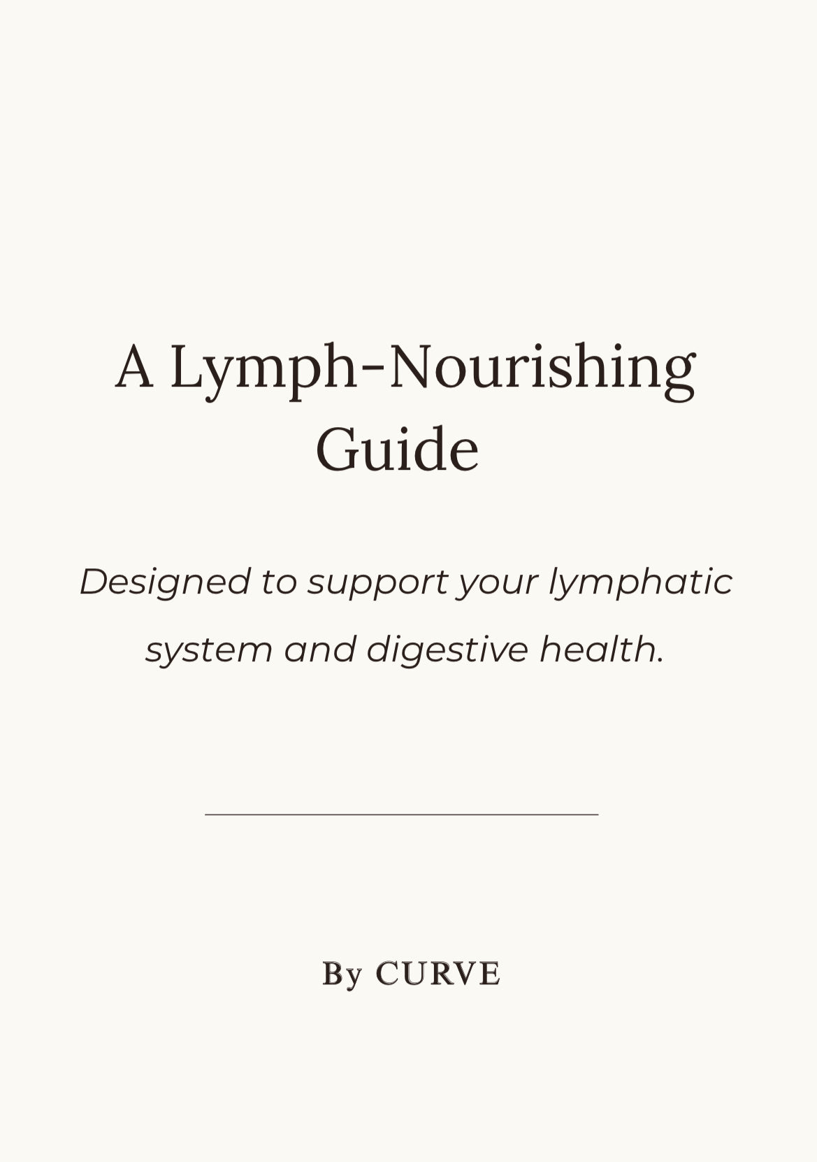A Lymph-Nourishing Guide